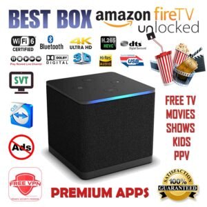 Fire TV Cube w/ Voice Control Many Features VPN+Ad Blocker