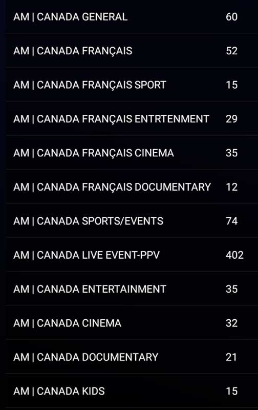 CA UK France channel list 1