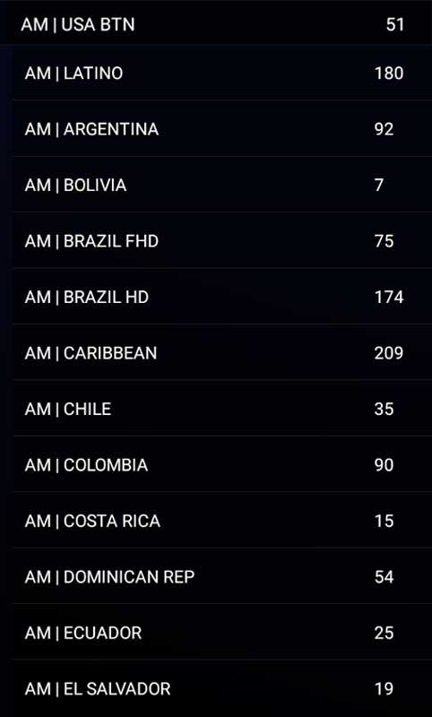 English Latin channel list 5