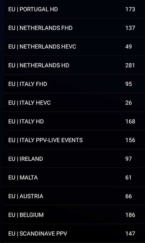 Europe IPTV channels list 2