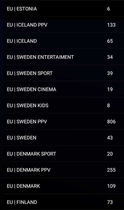 Europe IPTV channels list 3