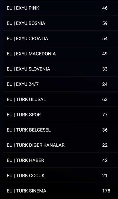 Europe IPTV channels list 7