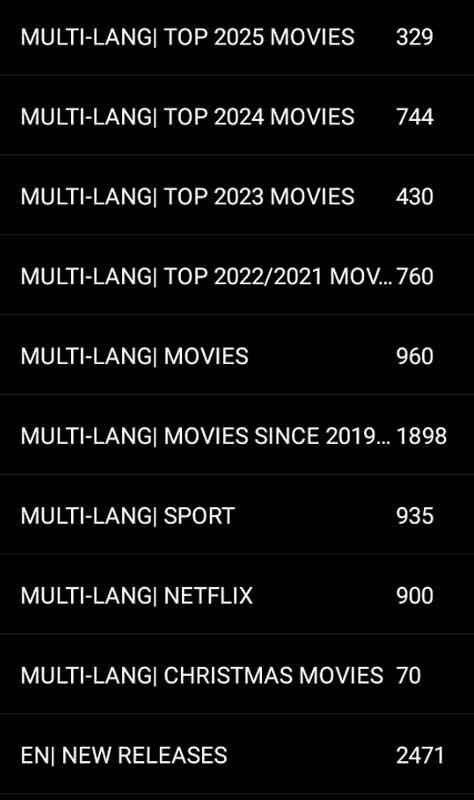 Movies all languages IPTV list 1